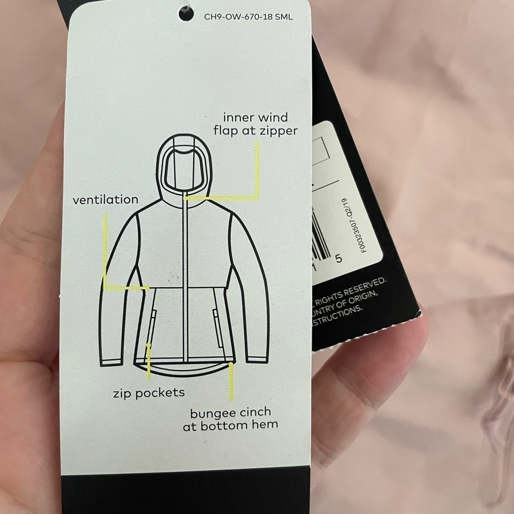 Champion NWT pink rain jacket size XS blush pink - Picture 5 of 8